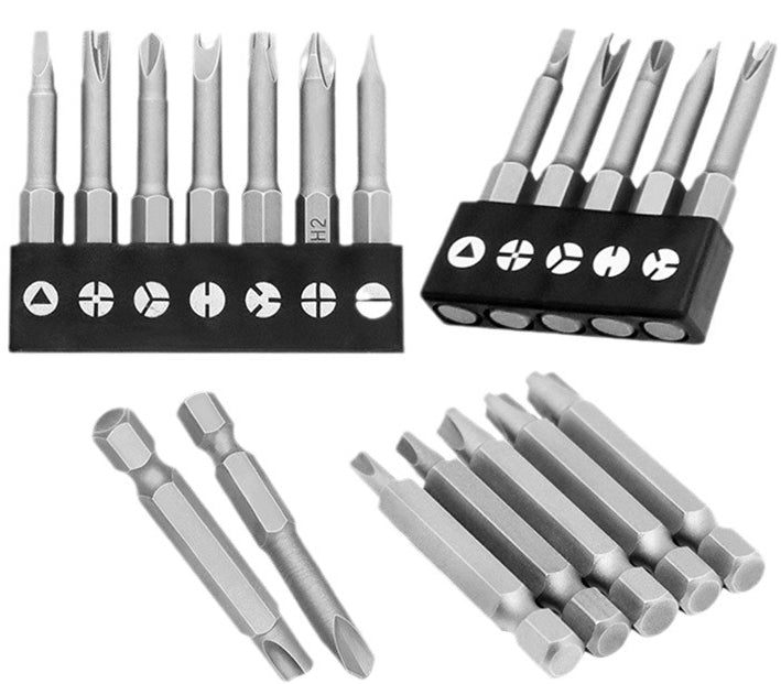 Pack de puntas diseñadas para adaptarse a cualquier tipo de tornillo y trabajos de bricolaje. (Oferta 3x1)